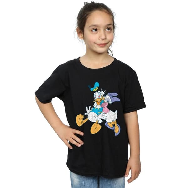 Disney Donald And Daisy Duck Kiss T-shirt i bomull för flickor