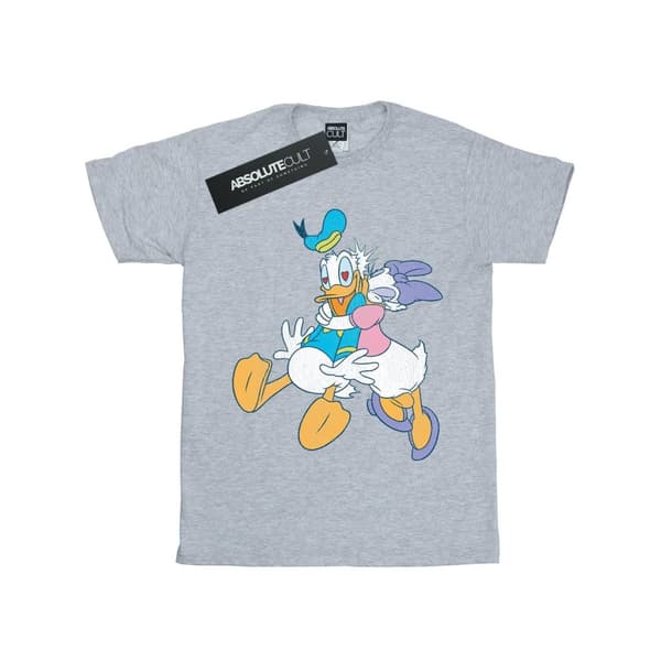 Disney Donald And Daisy Duck Kiss T-shirt i bomull för flickor