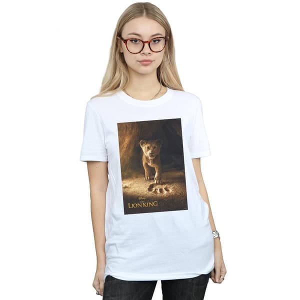 Disney Dam/Tjej Lejonkungen Film Simba Poster Boyfriend T-shirt i bomull