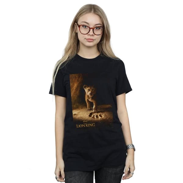 Disney Dam/Tjej Lejonkungen Film Simba Poster Boyfriend T-shirt i bomull