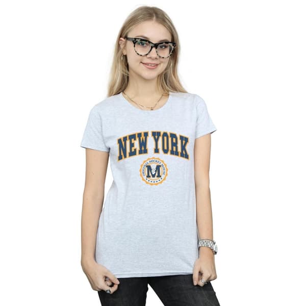 Disney Dam/Tjej Musse Pigg New York Seal T-shirt i bomull