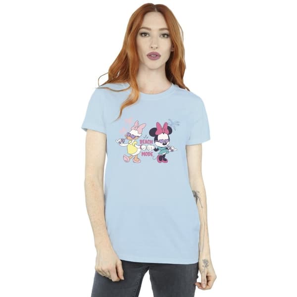 Disney Dam/Tjej Minnie Daisy Beach Mode Boyfriend T-shirt i bomull