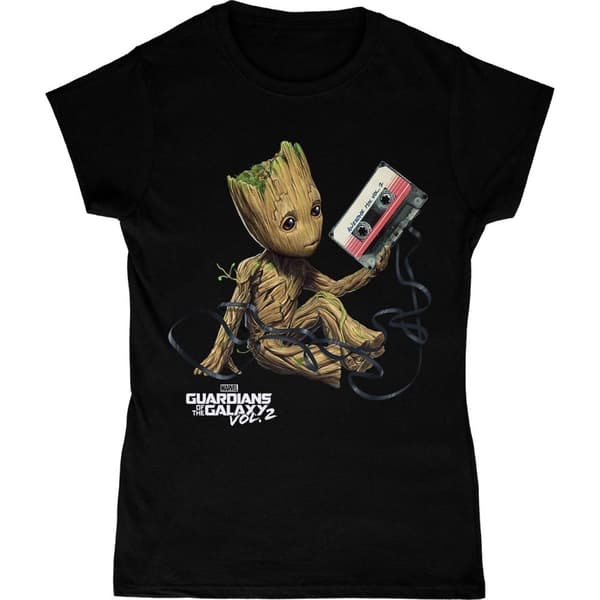 Marvel Womens/Ladies Guardians Of The Galaxy Groot Tape Cotton T-Shirt