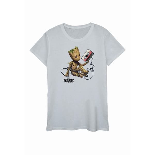 Marvel Womens/Ladies Guardians Of The Galaxy Groot Tape Cotton T-Shirt