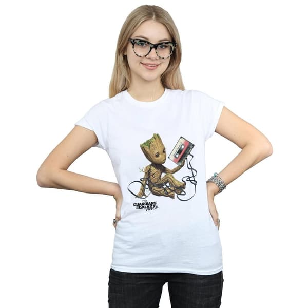 Marvel Womens/Ladies Guardians Of The Galaxy Groot Tape Cotton T-Shirt