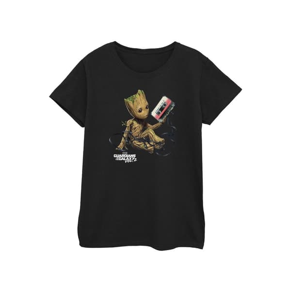 Marvel Womens/Ladies Guardians Of The Galaxy Groot Tape Cotton T-Shirt