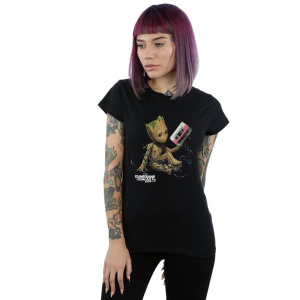 Marvel Womens/Ladies Guardians Of The Galaxy Groot Tape Cotton T-Shirt