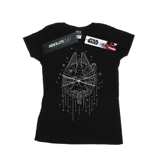 Star Wars Womens/Ladies Millennium Falcon Christmas Tree Delivery Cotton T-Shirt