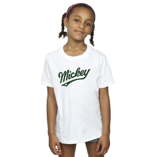 Disney Girls Mickey Mouse Bold Cotton T-Shirt