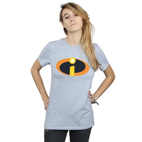 Disney Womens/Ladies The Incredibles Costume Logo Cotton Boyfriend T-Shirt