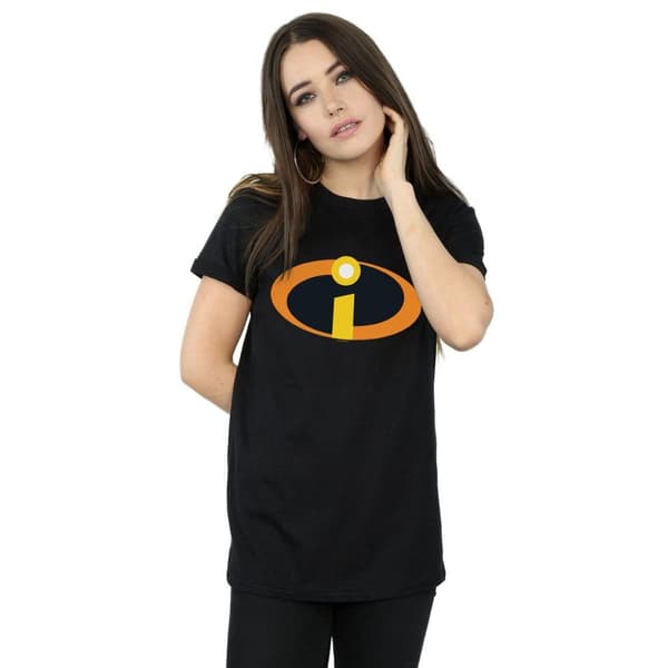 Disney Womens/Ladies The Incredibles Costume Logo Cotton Boyfriend T-Shirt