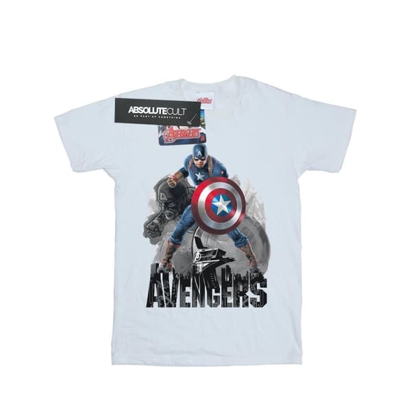 Marvel Girls Captain America Action Pose Cotton T-Shirt