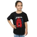 Miniatyrbild 3 av 5: Marvel T-shirt i bomull med hängande skiss av Spider-Man för flickor