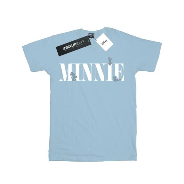Disney Minnie Mouse Silhouette T-shirt i bomull för flickor Baby Blue 3-4 Years