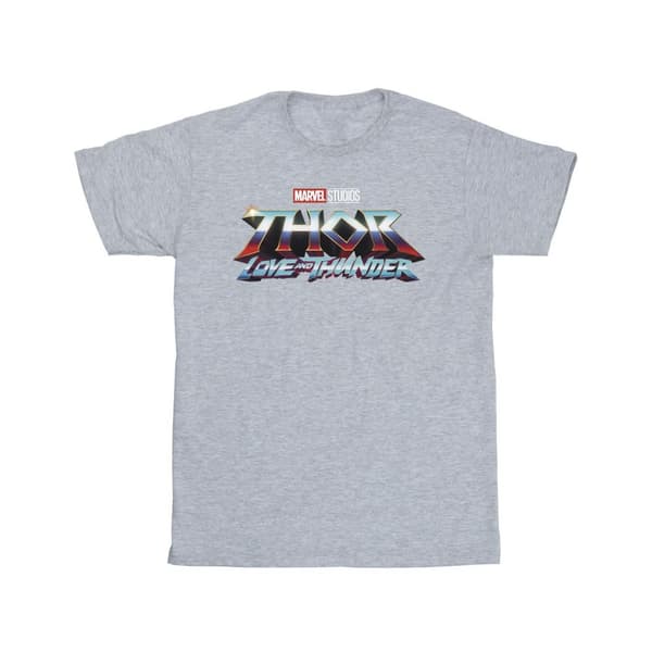 Marvel Mens Thor Love And Thunder Logo T-Shirt