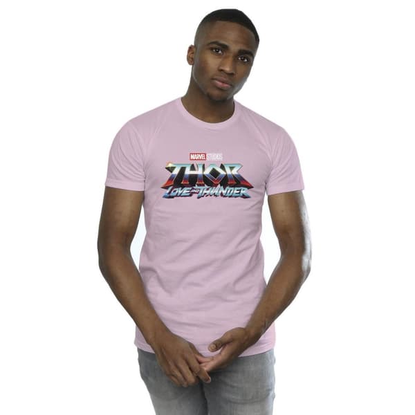 Marvel Mens Thor Love And Thunder Logo T-Shirt
