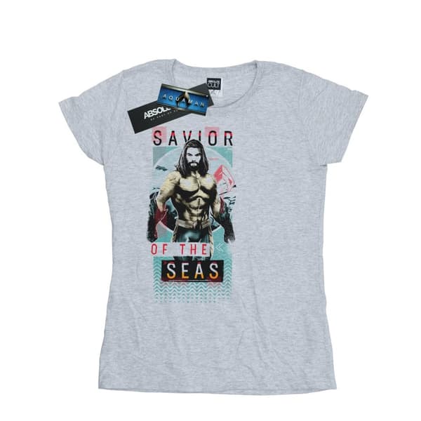 DC Comics Womens/Ladies Aquaman Saviour Of The Seas Cotton T-Shirt