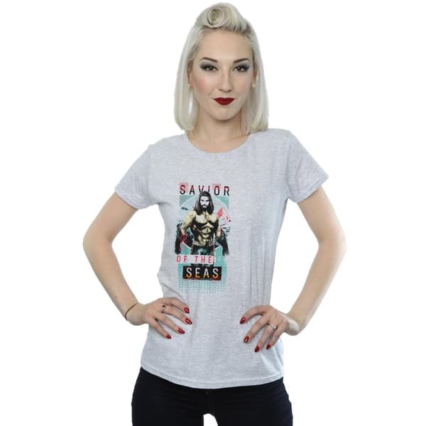 DC Comics Womens/Ladies Aquaman Saviour Of The Seas Cotton T-Shirt