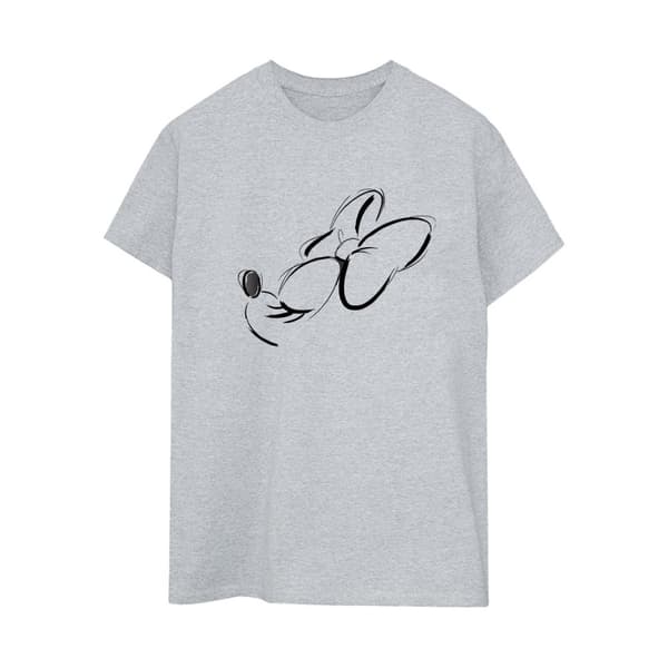 Disney Womens/Ladies Minnie Mouse Nose Up Cotton Boyfriend T-Shirt
