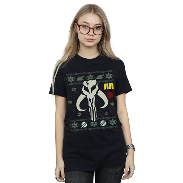 Star Wars Womens/Ladies Christmas Bantha Skull Cotton Boyfriend T-Shirt
