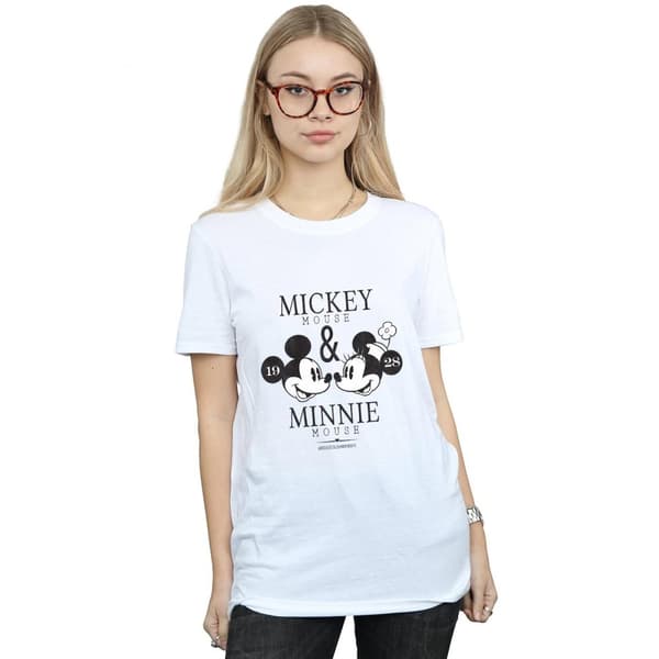 Disney Dam/Tjej Musse och Mimmi Pigg Mousecrush Mondays Bomull Boyfriend T-shirt
