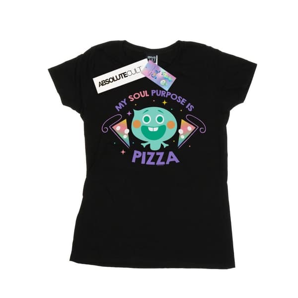 Disney Dam/dam Soul 22 Soul Purpose Is Pizza - Bomulls-T-shirt för damer