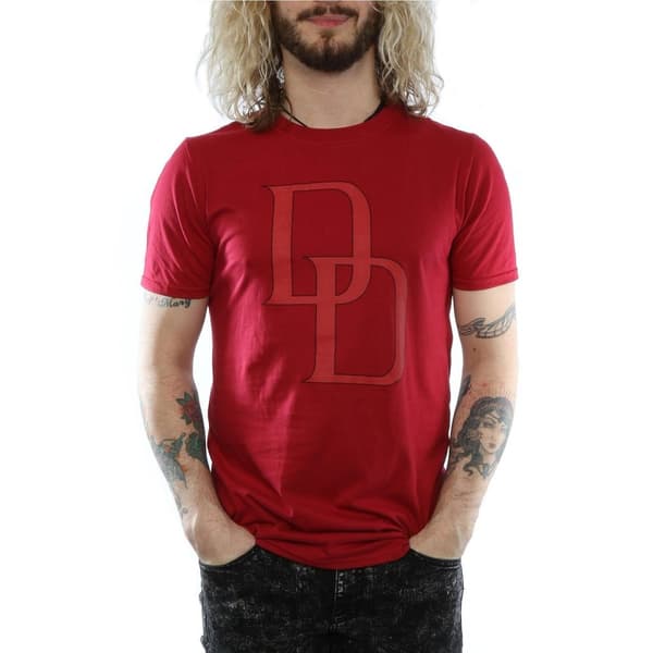 Marvel Mens Daredevil DD Logo T-Shirt