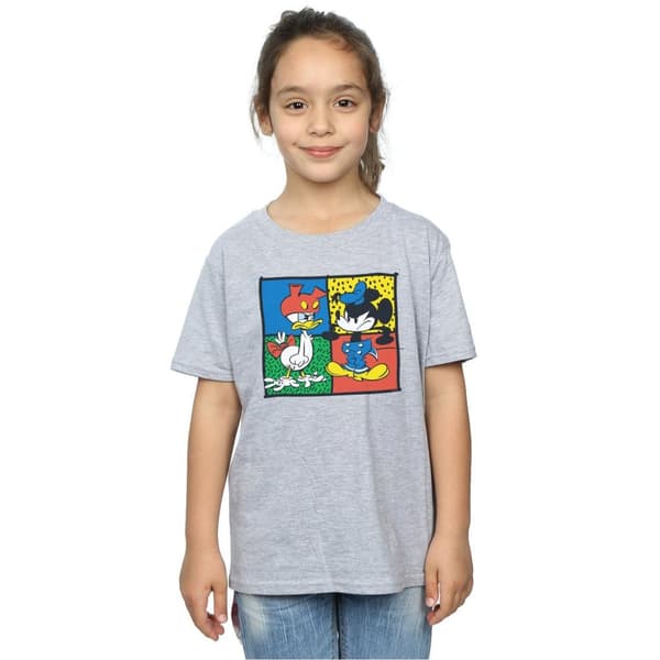 Disney Girls Mickey Mouse Donald Clothes Swap Cotton T-Shirt