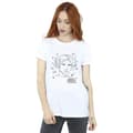 Miniatyrbillede 1 af 2: Star Wars Womens/Ladies Episode IV: A New Hope Leia Christmas Sketch Cotton Boyfriend T-Shirt