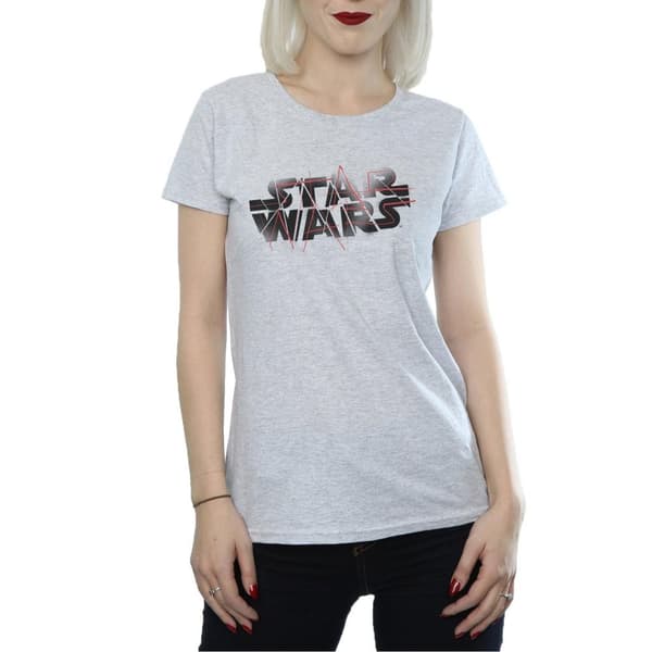Star Wars Dam/Tjej - The Last Jedi - T-shirt i bomull med spray-logotyp