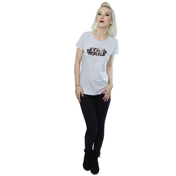 Star Wars Dam/Tjej - The Last Jedi - T-shirt i bomull med spray-logotyp