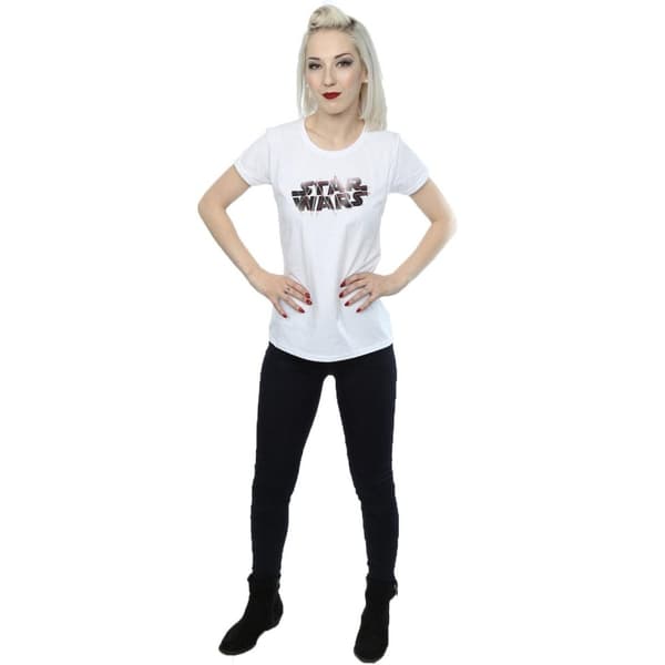 Star Wars Dam/Tjej - The Last Jedi - T-shirt i bomull med spray-logotyp