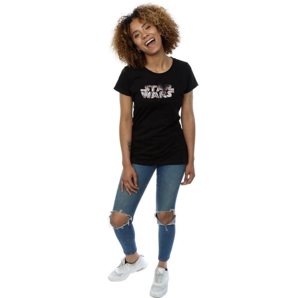 Star Wars Womens/Ladies The Last Jedi Spray Logo Cotton T-Shirt