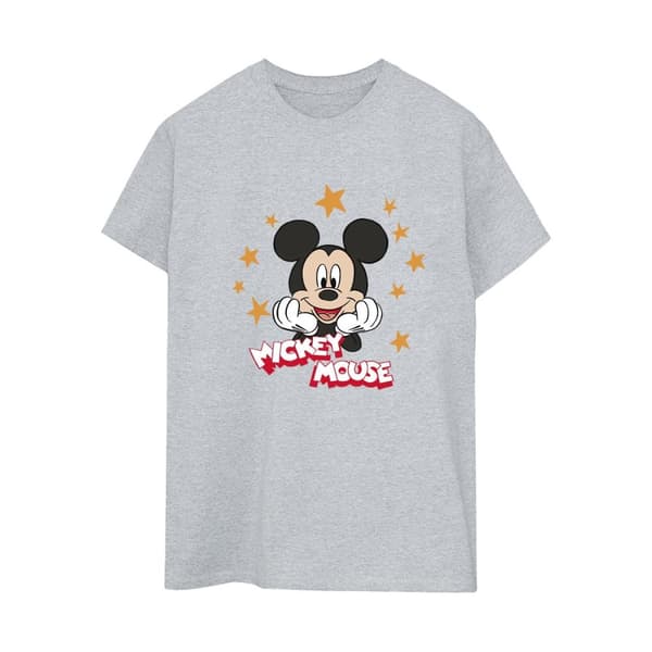 Disney Dam/Tjej Musse Pigg-stjärnor bomull boyfriend t-shirt