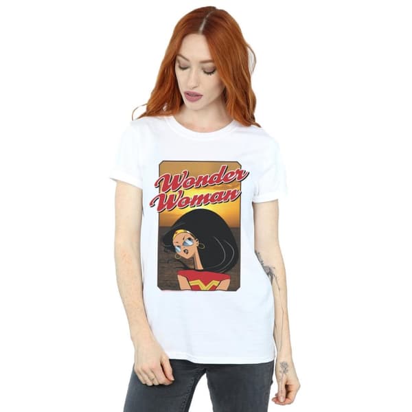 DC Comics Womens/Ladies Wonder Woman Sunset Cotton Boyfriend T-Shirt