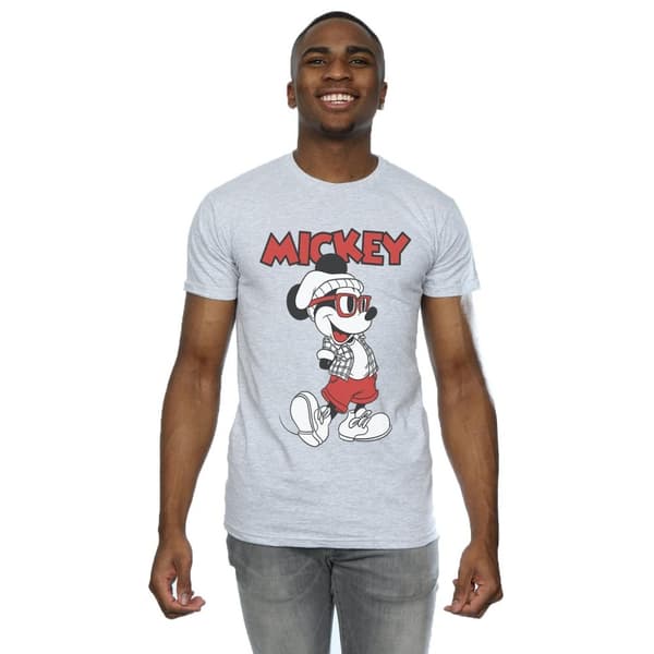 Disney Mens Mickey Mouse Hipster T-Shirt