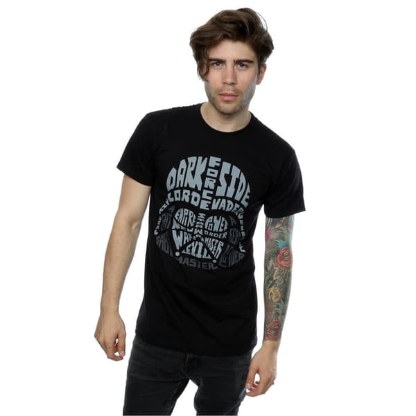 Star Wars Mens Darth Vader Text Head T-Shirt