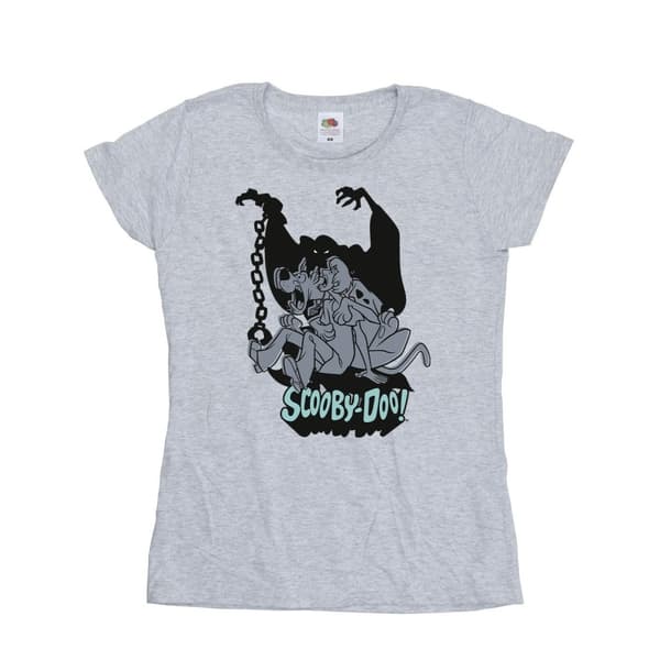 Scooby Doo Womens/Ladies Scared Jump Cotton T-Shirt Sports Grey XXL