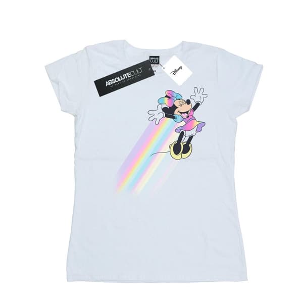 Disney Womens/Ladies Minnie Mouse Whoosh Cotton T-Shirt White S