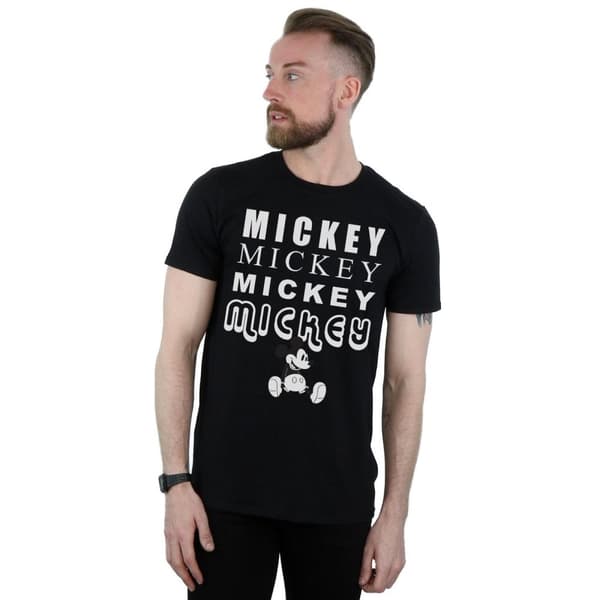 Disney Mens Mickey Mouse Sitting T-Shirt