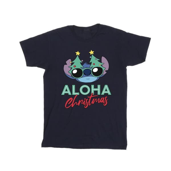 Disney Lilo And Stitch - T-shirt med nyanser av julgran för herrar