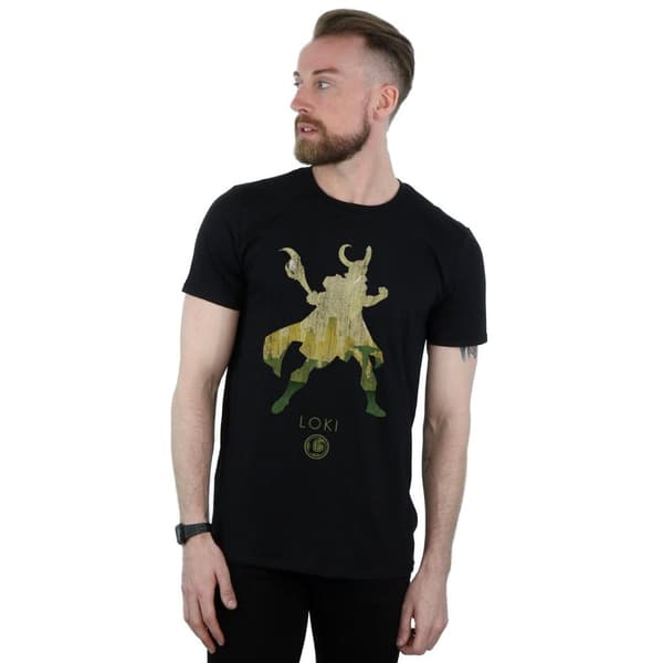 Marvel T-shirt med silhuett av Loki för herrar