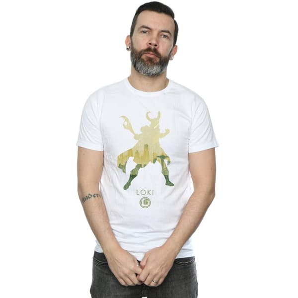 Marvel T-shirt med silhuett av Loki för herrar