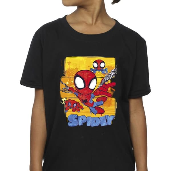 Marvel Girls Spidey And His Amazing Friends Flying Cotton T-Shirt