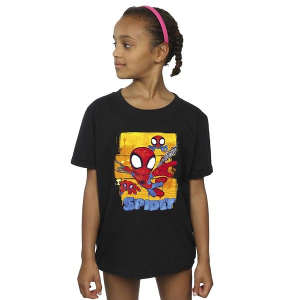 Marvel Girls Spidey And His Amazing Friends Flying Cotton T-Shirt