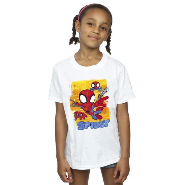 Marvel Spidey And His Amazing Friends Flying T-shirt i bomull för flickor