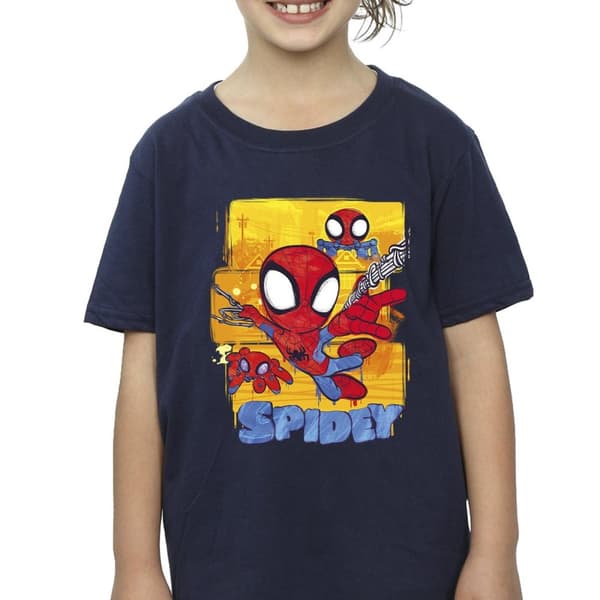 Marvel Girls Spidey And His Amazing Friends Flying Cotton T-Shirt