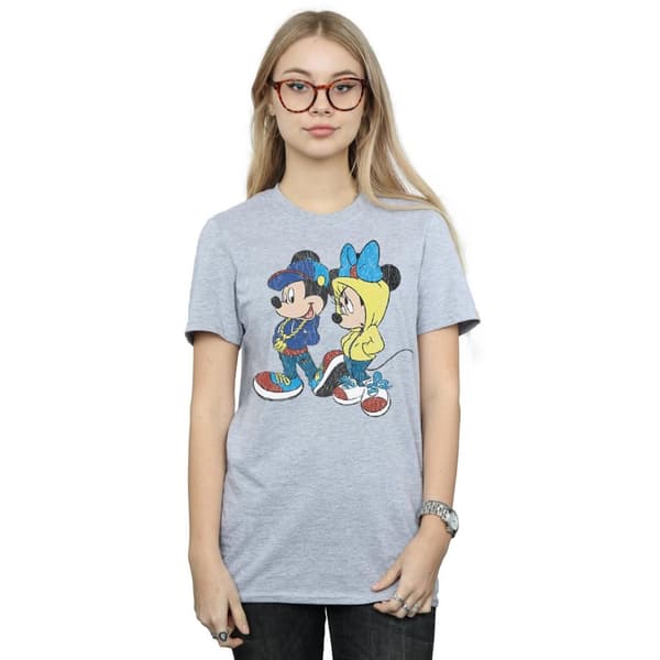 Disney Dam/Tjej Musse och Mimmi Pigg Pose Boyfriend T-shirt i bomull