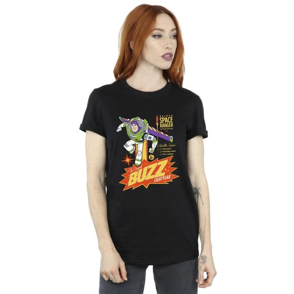 Disney Womens/Ladies Toy Story Buzz Lightyear Space Cotton Boyfriend T-Shirt