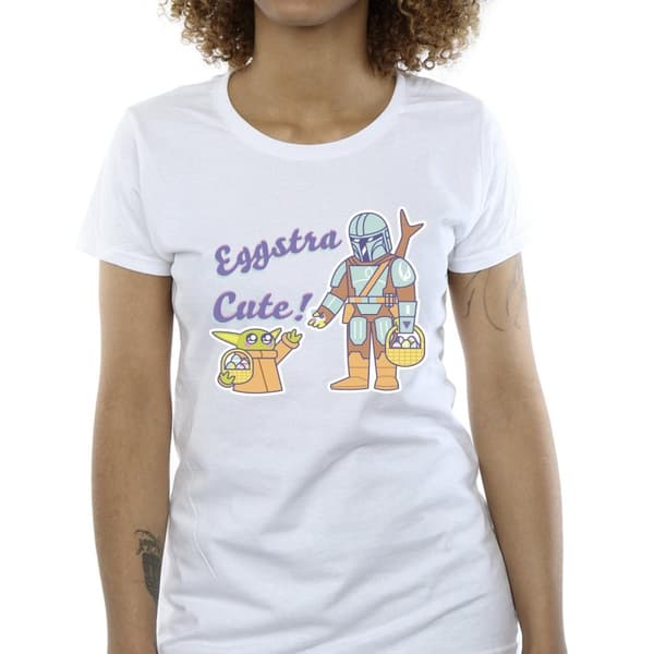 Star Wars Womens/Ladies The Mandalorian Eggstra Cute Grogu Cotton T-Shirt